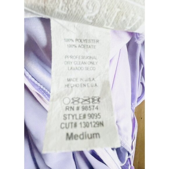 Fiesta Fashion Lavender Gown Prom Dress Size Medium High-low Shawl Strapless - Picture 11 of 11